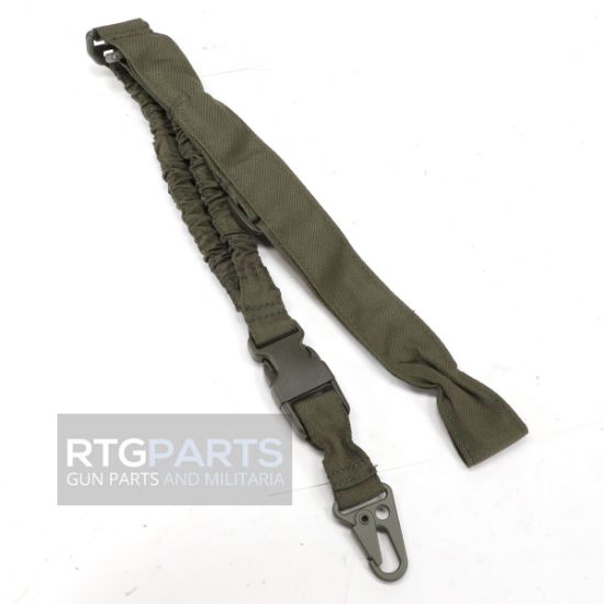 Picture of BLACK ONE POINT BUNGEE RIFLE SLING W/ HK STYLE LATCH, ODG, MIL-TEC
