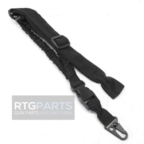 Picture of BLACK ONE POINT BUNGEE RIFLE SLING W/ HK STYLE LATCH, BLACK, MIL-TEC