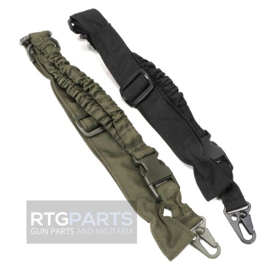 Picture of BLACK ONE POINT BUNGEE RIFLE SLING W/ HK STYLE LATCH, BLACK, MIL-TEC