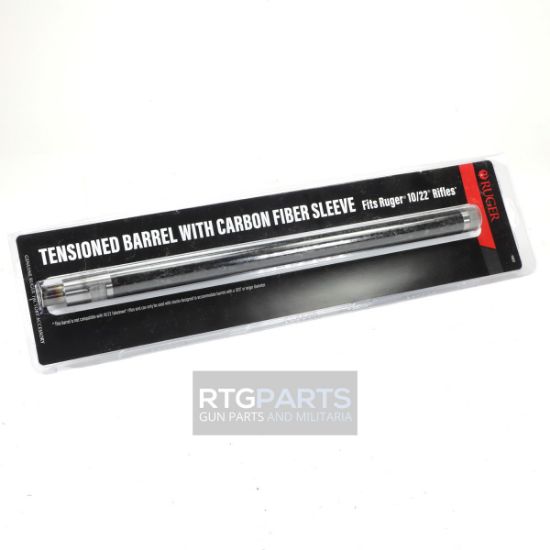Ruger, Tensioned Barrel, Carbon Fiber Sleeve, 22LR, 16.1", Threaded 1/2X28, Fits Ruger 10/22, Black, Original OEM, 736676909896, RUG-90989, RTG Parts
