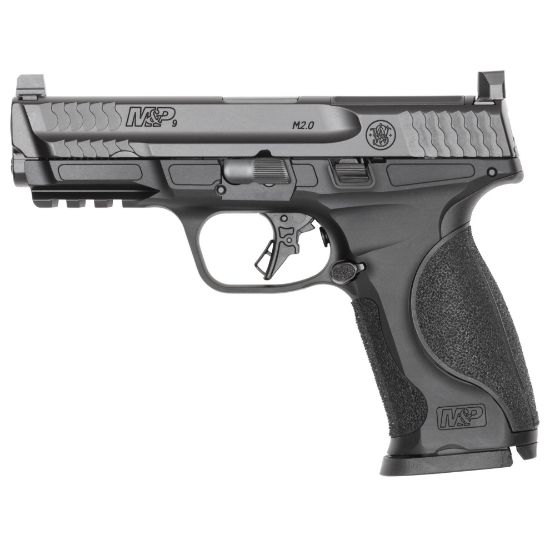 Smith & Wesson, M&P M2.0 Metal, Striker Fired, Semi-automatic, Metal Frame Pistol, Full Size, 9MM, 4.25" Barrel, Armornite Finish, Black, Night Sights, Optics Ready Slide with ACRO Footprint, 17 Rounds, 2 Magazines, 22188905519, FFL-SW-14792, RTG Parts