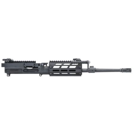 FightLite MCR Dual-Feed Upper Receiver Assembly 16.25" MLOK, Mission Configurable Rifle, 5.56 NATO, Quick-Change Barrel, Threaded 1/2X28, Fits AR-15 Lower Receiver, M-LOK Handguard, Adjustable Sight Set, Manganese Phosphate Finish, Black, Includes Buffer, Spacer, Bolt Catch, Adapter and Compensator, Includes (100)-M27 Links, 859714006354, ARR-MCR-060M, RTG Parts
