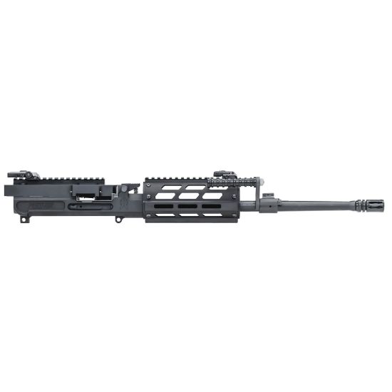 FightLite MCR Dual-Feed Upper Receiver Assembly 16.25" MLOK, Mission Configurable Rifle, 5.56 NATO, Quick-Change Barrel, Threaded 1/2X28, Fits AR-15 Lower Receiver, M-LOK Handguard, Adjustable Sight Set, Manganese Phosphate Finish, Black, Includes Buffer, Spacer, Bolt Catch, Adapter and Compensator, Includes (100)-M27 Links, 859714006354, ARR-MCR-060M, RTG Parts