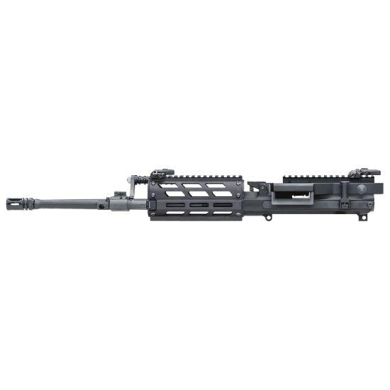 FightLite MCR Dual-Feed Upper Receiver Assembly 16.25" MLOK, Mission Configurable Rifle, 5.56 NATO, Quick-Change Barrel, Threaded 1/2X28, Fits AR-15 Lower Receiver, M-LOK Handguard, Adjustable Sight Set, Manganese Phosphate Finish, Black, Includes Buffer, Spacer, Bolt Catch, Adapter and Compensator, Includes (100)-M27 Links, 859714006354, ARR-MCR-060M, RTG Parts