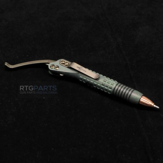 Microtech, Siphon II, Lever Action Pen, Titanium, Antique Green Frag Pattern Titanium with Bronze Titanium Lever, 810222586189, MICROTECH-401-AGFRTIBZCP-MCK, RTG Parts