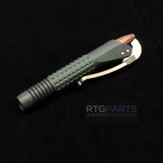 Microtech, Siphon II, Lever Action Pen, Titanium, Antique Green Frag Pattern Titanium with Bronze Titanium Lever, 810222586189, MICROTECH-401-AGFRTIBZCP-MCK, RTG Parts