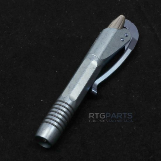 Microtech, Siphon II, Lever Action Pen, Titanium, Ice Blue Slab Side with Blue Titanium Lever, 810222586202, MICROTECH-401-ABSSTIBL-MCK, RTG Parts