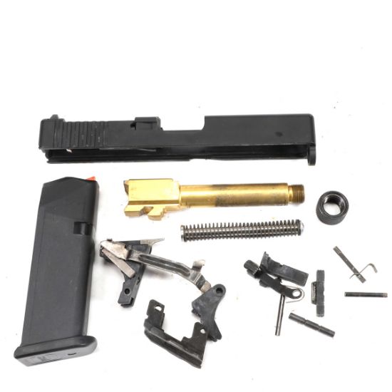 PARTS KIT FROM A DEMILLED POLYMER 80 9MM W/ THREADED BARREL & 15RD MAG, Just One Available, J1-AFM-260583, RTG Parts