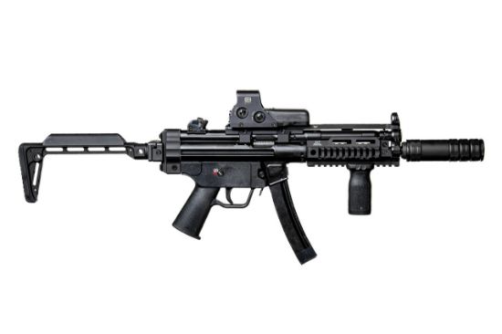 Midwest Industries, HK MP5K End Plate Adaptor, Picatinny, Aluminum, Anodized, Black, MI-MP5K-PEPA, MP5K, SP89, SP5K, ZP5, AP5P, AP5M, PTR 9KT, 812102035152, MI-MP5K-PEPA, RTG Parts