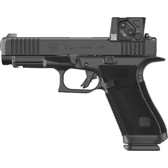 GLOCK, 17 GEN 6 COA, Striker Fired, Semi-automatic, Polymer Frame Pistol, Full Size, 9MM, 4.49" Barrel, DLC Finish, Fixed Sights, Aimpoint COA Optic, 17 Rounds, 3 Magazines, 764503068294, FFL-GLOCK-P61750B03DC8A3, RTG Parts