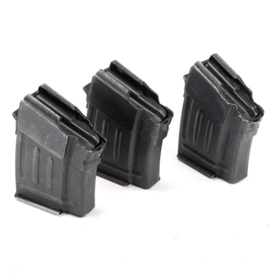 Picture of THREE CHINESE AK47 5RD FLAT BACK MAGS VG