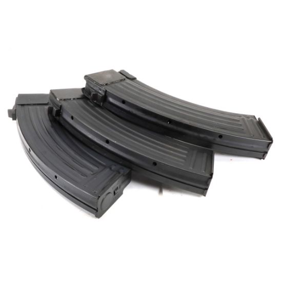 Picture of THREE POLYTECH AK47 30RD FLAT BACK MAGS NOS