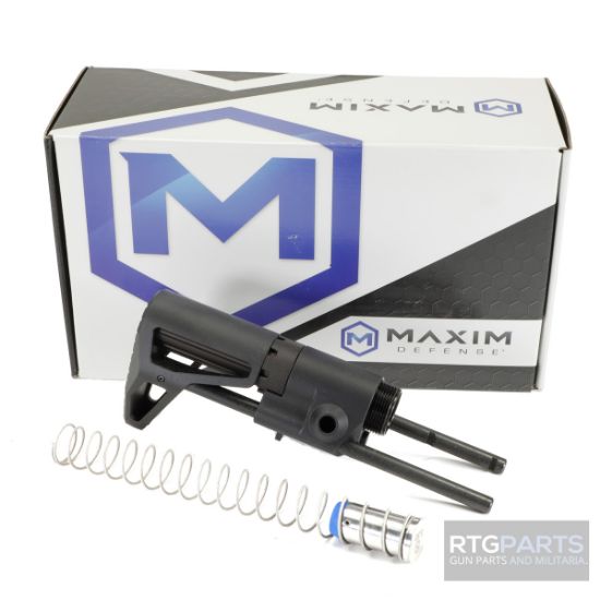 Maxim Defense QCB Stock, Gen6, Standard Buffer, Black Finish, Fits AR AR15 M4, 680017475024, ARR-MXM-47502, RTG Parts