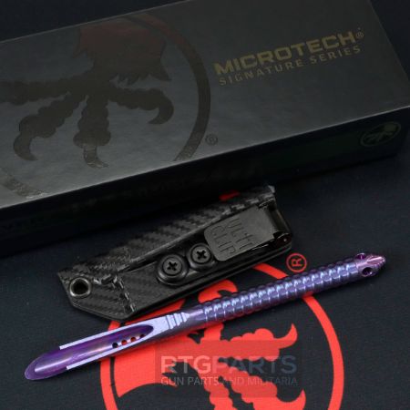Microtech, Tac-P Mini Spike Penetrator, Titanium Chisel Tip Kubaton Tool, With Glass Breaker, Purple Haze Anodized Titanium, Includes Sheath, 810222586899, MICROTECH-112M-MS4, RTG Parts