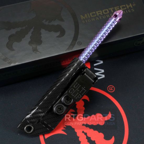 Microtech, Tac-P Mini Spike Penetrator, Titanium Chisel Tip Kubaton Tool, With Glass Breaker, Purple Haze Anodized Titanium, Includes Sheath, 810222586899, MICROTECH-112M-MS4, RTG Parts