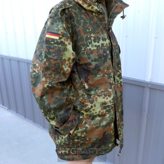 Bundeswehr Flecktarn Camo Field Parka, New Old Stock Condition, Flectarn, FLR-18, FLR-18-A, FLR-18-B, RTG Parts