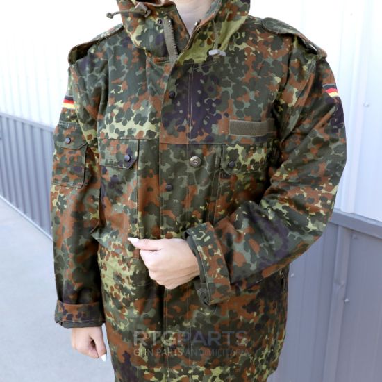Bundeswehr Flecktarn Camo Field Parka, New Old Stock Condition, Flectarn, FLR-18, FLR-18-A, FLR-18-B, RTG Parts