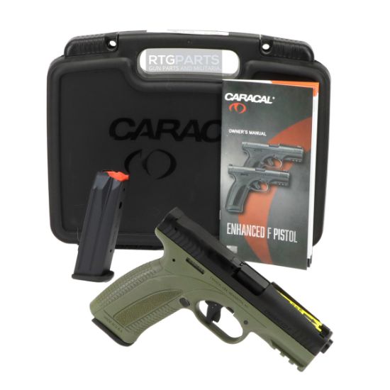 Caracal USA, Enhanced F, 9MM Striker-Fired Pistol With Quick Sight System, OD Green, Two 18rd Magazines, ODG/BLK, 819558020404, FFL-CAR-U80021157, RTG Parts