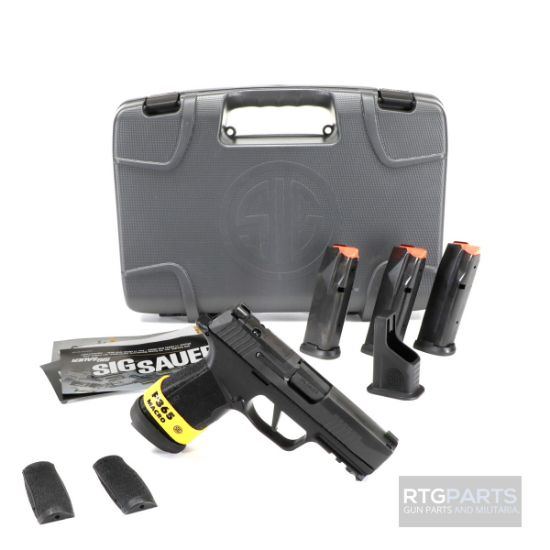  Sig Sauer, P365, XMACRO TACOPS, Compact, 9MM, 3.7" Barrel, Matte Finish, Black, Detachable Magwell, Extended Slide Catch Lever, Xray 3 Day/Night Sights, Optic Ready, 17 Rounds, 4 Magazines, X-Macro, 798681681686, FFL-SIG-365XCA-9-TACOPS, RTG Parts