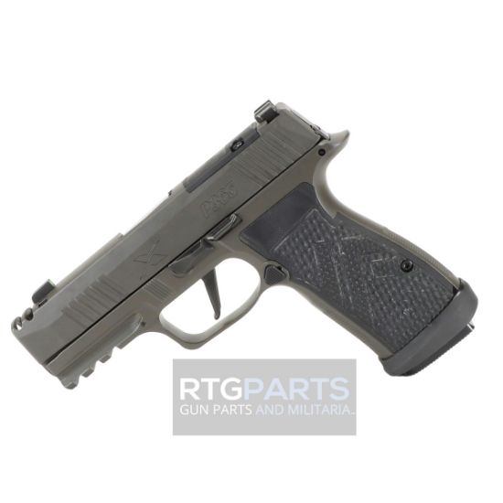 Sig Sauer, P365 AXG Legion, Striker Fired, Semi-automatic, Metal Frame Pistol, Sub-Compact, 9MM, 3.1" Barrel, Cerakote Finish, Legion Gray, G10 Grips, XRAY3 Day/Night Sights, Optic Ready, Compensator, 17 Rounds, 3 Magazines, XMacro, 798681686575, FFL-SIG-365AXGCA-9-LEGION, RTG Parts