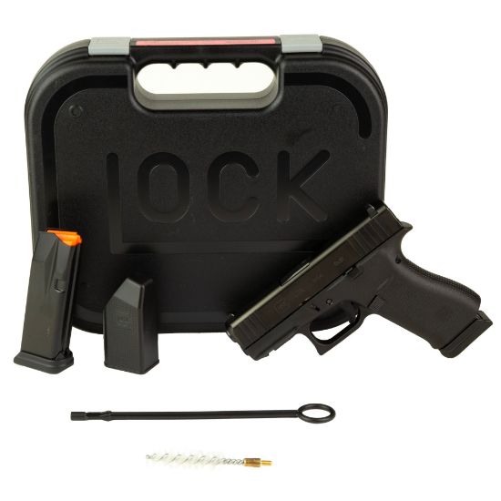 GLOCK, 43X, Striker Fired, Semi-automatic, Polymer Frame Pistol, Sub-Compact, 9MM, 3.41" Barrel, GLOCK Marksman Barrel, nDLC Finish, Black, Front Rail, No Finger Grooves, Fixed Sights, 15 Rounds, 2 Magazines, 764503073519, FFL-GLOCK-UX4350203FR, RTG Parts