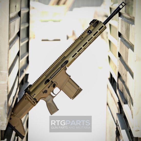 FN America, SCAR 17S FDE, Semi-automatic Rifle, 308 Winchester/7.62 NATO, 16.25" Barrel, Flat Dark Earth, Adjustable Stock, M-LOK Rail System, 20 Rounds, Includes Vertical Foregrip, Piston Removal Tool, and Soft Case with Modular Inserts, 845737019921, FFL-FN-38-102017-200, RTG Parts