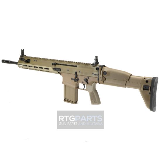 FN America, SCAR 17S FDE, Semi-automatic Rifle, 308 Winchester/7.62 NATO, 16.25" Barrel, Flat Dark Earth, Adjustable Stock, M-LOK Rail System, 20 Rounds, Includes Vertical Foregrip, Piston Removal Tool, and Soft Case with Modular Inserts, 845737019921, FFL-FN-38-102017-200, RTG Parts
