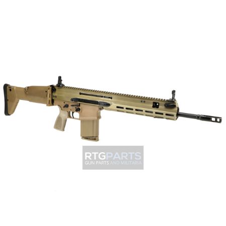 FN America, SCAR 17S FDE, Semi-automatic Rifle, 308 Winchester/7.62 NATO, 16.25" Barrel, Flat Dark Earth, Adjustable Stock, M-LOK Rail System, 20 Rounds, Includes Vertical Foregrip, Piston Removal Tool, and Soft Case with Modular Inserts, 845737019921, FFL-FN-38-102017-200, RTG Parts