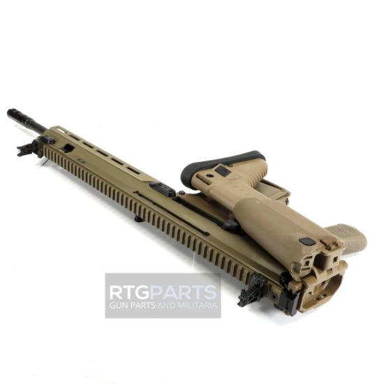 FN America, SCAR 17S FDE, Semi-automatic Rifle, 308 Winchester/7.62 NATO, 16.25" Barrel, Flat Dark Earth, Adjustable Stock, M-LOK Rail System, 20 Rounds, Includes Vertical Foregrip, Piston Removal Tool, and Soft Case with Modular Inserts, 845737019921, FFL-FN-38-102017-200, RTG Parts