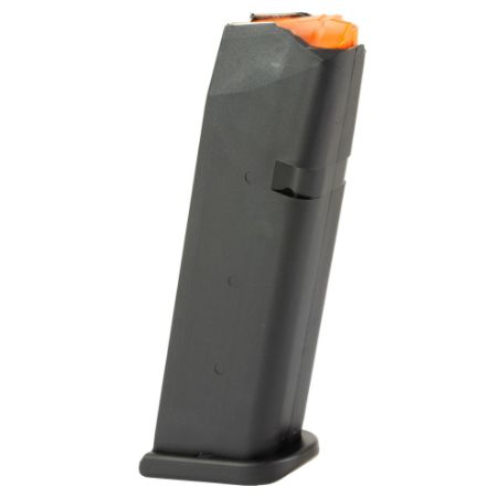 GLOCK, OEM Magazine, 40 S&W, 15 Rounds, For GLOCK 22/35, Cardboard Style Packaging, Black, Orange Follower, Gen5, 764503050374, GL-65279, RTG Parts
