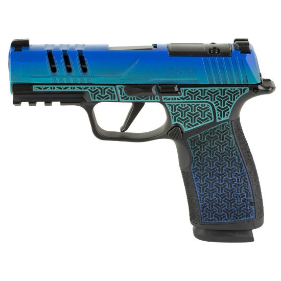 Sig Sauer, P365, XMacro, Striker Fired, Semi-automatic, Polymer Framed Pistol, Sub-Compact, 9MM, 3.7" Barrel, Nitron Finish, Galactic June Bug, XRAY3 Day/Night Sights, Optic Ready, 17 Rounds, 2 Magazines, X-Macro, 810105518498, SIG-FFL-365XCA-9-JUNEBUG, RTG Parts