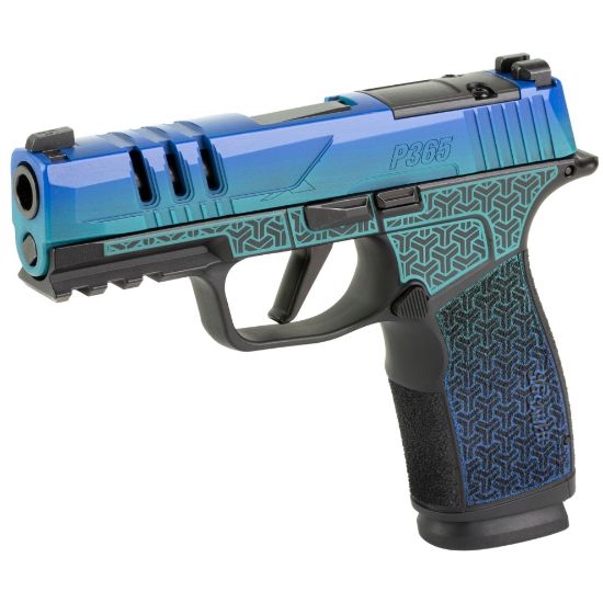 Sig Sauer, P365, XMacro, Striker Fired, Semi-automatic, Polymer Framed Pistol, Sub-Compact, 9MM, 3.7" Barrel, Nitron Finish, Galactic June Bug, XRAY3 Day/Night Sights, Optic Ready, 17 Rounds, 2 Magazines, X-Macro, 810105518498, SIG-FFL-365XCA-9-JUNEBUG, RTG Parts