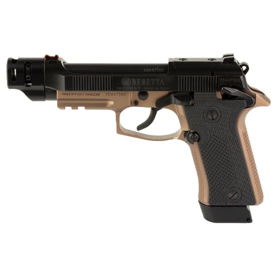 Beretta, 80X Cheetah, Tactical Bronze, Semi-automatic, Double Action/Single Action, Compact, Metal Frame Pistol, 380 ACP, 4.4" Threaded Barrel with Compensator, Fiber Optic Sights, Manual Safety, Black Slide with Bronze Frame, 15 Rounds, 3 Magazines, 082442988962, FFL-BERETTA-J80XTACLED15, RTG Parts