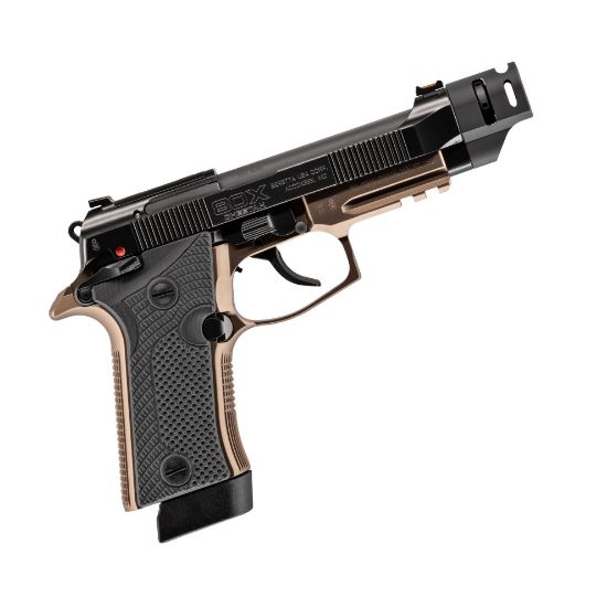 Beretta, 80X Cheetah, Tactical Bronze, Semi-automatic, Double Action/Single Action, Compact, Metal Frame Pistol, 380 ACP, 4.4" Threaded Barrel with Compensator, Fiber Optic Sights, Manual Safety, Black Slide with Bronze Frame, 15 Rounds, 3 Magazines, 082442988962, FFL-BERETTA-J80XTACLED15, RTG Parts