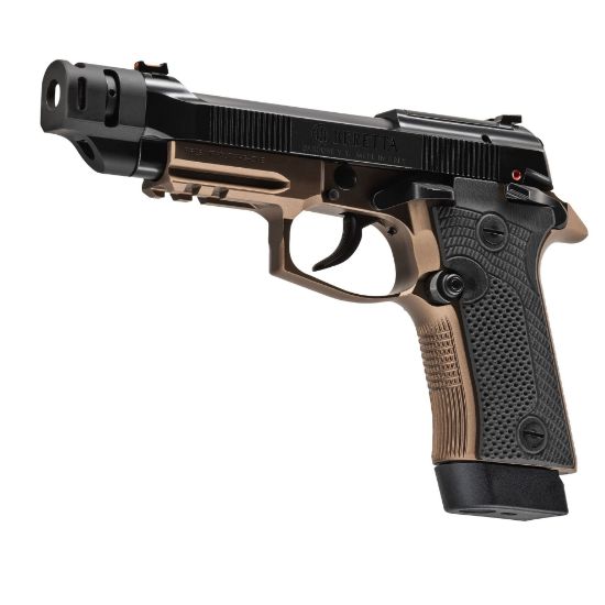 Beretta, 80X Cheetah, Tactical Bronze, Semi-automatic, Double Action/Single Action, Compact, Metal Frame Pistol, 380 ACP, 4.4" Threaded Barrel with Compensator, Fiber Optic Sights, Manual Safety, Black Slide with Bronze Frame, 15 Rounds, 3 Magazines, 082442988962, FFL-BERETTA-J80XTACLED15, RTG Parts