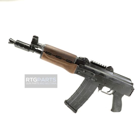 Zastava, ZPAP M85, Semi-automatic Pistol, 5.56 NATO, 10" Barrel, Chrome Lined, Matte Finish, Black, Walnut Handguard, 30rd Magazine, Picatinny optics rail and picatinny brace/stock adapter, 685757098113, FFL-ZASTAVA-ZP85556PA, RTG Parts