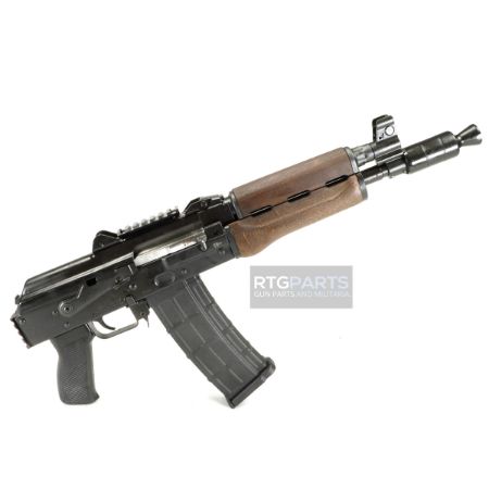 Zastava, ZPAP M85, Semi-automatic Pistol, 5.56 NATO, 10" Barrel, Chrome Lined, Matte Finish, Black, Walnut Handguard, 30rd Magazine, Picatinny optics rail and picatinny brace/stock adapter, 685757098113, FFL-ZASTAVA-ZP85556PA, RTG Parts
