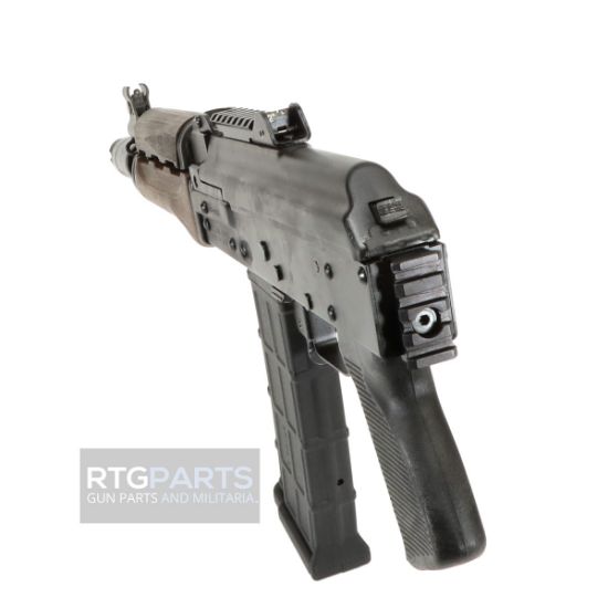 Zastava, ZPAP M85, Semi-automatic Pistol, 5.56 NATO, 10" Barrel, Chrome Lined, Matte Finish, Black, Walnut Handguard, 30rd Magazine, Picatinny optics rail and picatinny brace/stock adapter, 685757098113, FFL-ZASTAVA-ZP85556PA, RTG Parts