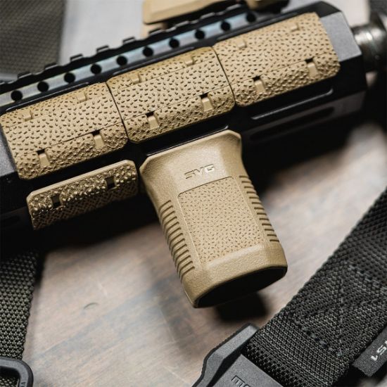 Magpul, Short Vertical Grip, FDE, Fits Octagonal Aluminum M-LOK Handguards, 2 Slots, Matte Finish, Flat Dark Earth, 840815151210, MP-MAG1567-FDE, RTG Parts