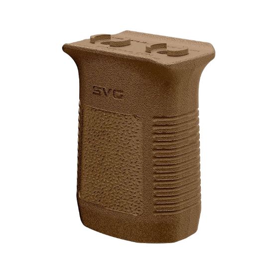 Magpul, Short Vertical Grip, MCB, Fits Octagonal Aluminum M-LOK Handguards, 2 Slots, Matte Finish, Medium Coyote Brown, 840815151326, MP-MAG1567-MCB, RTG Parts