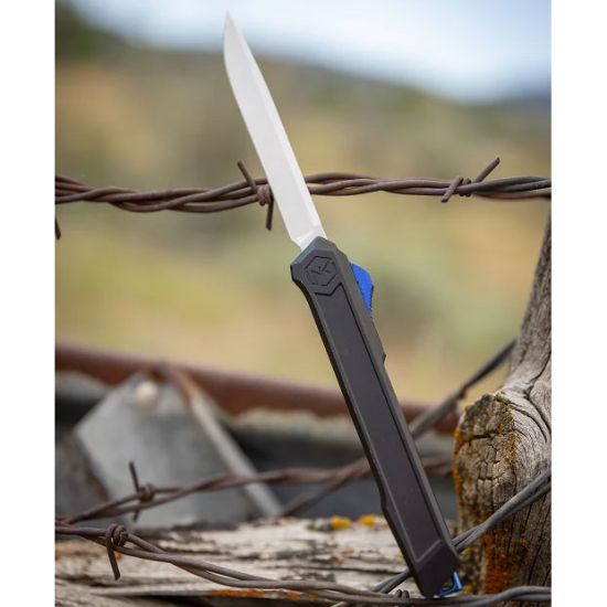 Normandy Knives, D-Gado, Out The Front Automatic, 3.5" Drop Point S35VN Blade, Black Aluminum Body, OTF, NK-DGADO-S35VN, RTG Parts