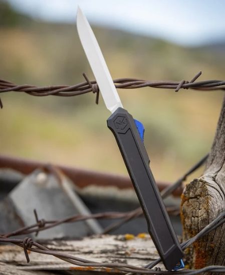 Normandy Knives, D-Gado, Out The Front Automatic, 3.5" Drop Point S35VN Blade, Black Aluminum Body, OTF, NK-DGADO-S35VN, RTG Parts