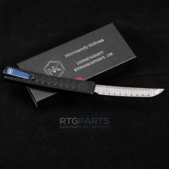 Picture of NORMANDY KNIVES SHOGUN DAMASCUS OTF AUTO KNIFE 3.5" BLACK