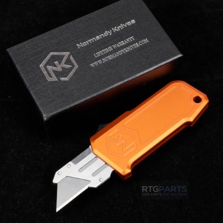 Picture of NORMANDY KNIVES OCCAM'S OTF, AUTOMATIC RAZOR KNIFE, ORANGE