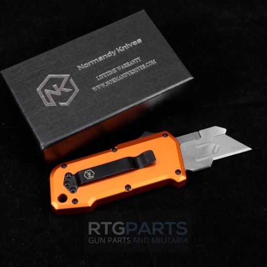 Picture of NORMANDY KNIVES OCCAM'S OTF, AUTOMATIC RAZOR KNIFE, ORANGE