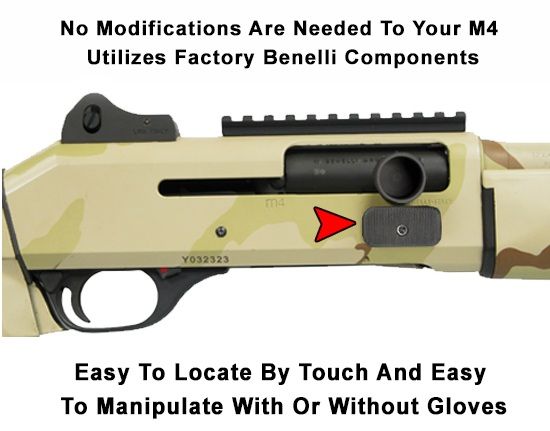 GG&G Benelli M4 Tactical Bolt Release, 813157008344, GGG-1030-M4, RTG Parts
