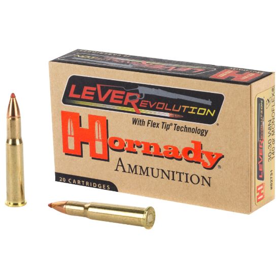Hornady, LeverEvolution, 30-30, 140 Grain, MonoFlex, Lead Free, 20 Round Box, California Certified Nonlead Ammunition, 140gr, 20rd, 090255827316, AMMO-82731, RTG Parts