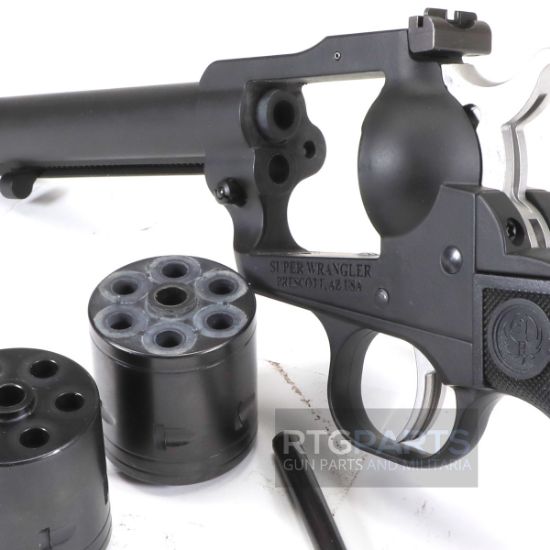 Ruger, Super Wrangler Revolver, Single Action Only, Includes two 6rd Cylinders for .22LR & .22WMR, 5.5" Barrel, Black, Like new condition, Just one available, FFL-J1-C-1483, RTG Parts