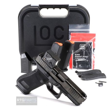 GLOCK, 45 GEN 6 COA, Semi-automatic, Striker Fired, Polymer Frame Pistol, Full Size, 9MM, 4.02" Barrel, DLC Finish, Fixed Sights, Aimpoint COA Optic, 17 Rounds, 3 Magazines, 764503068331, FFL-GLOCK-P64550B03DC8A3, RTG Parts