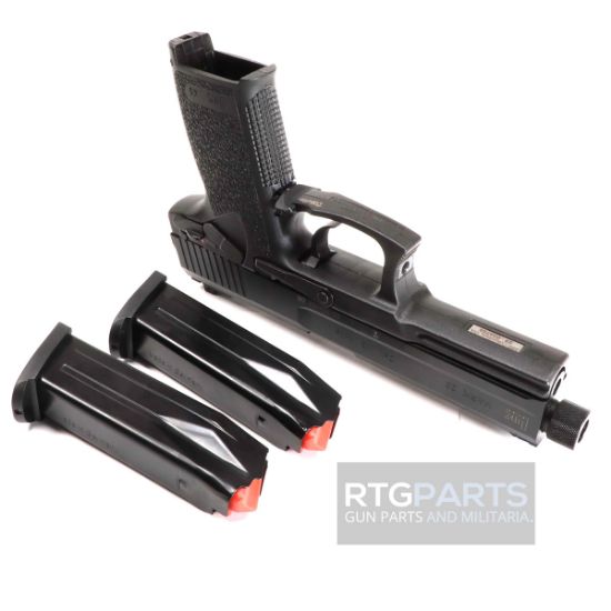 Heckler & Koch, Mark 23, Double Action/Single Action, Semi-automatic, Polymer Frame Pistol, Full Size, 45 ACP, 5.87" Barrel, Threaded Barrel, Matte Finish, Black, 3 Dot Sights, Decocker and Ambidextrous Safety, 12 Rounds, 2 Magazines, Ambidextrous, 642230261587, FFL-HKK-81000078, RTG Parts